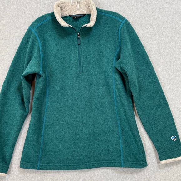 Kuhl Alaska Sweater Size L 1/4 Zip Knit Pullover Sherpa Outdoor Trail Gorpcore - Picture 3 of 16